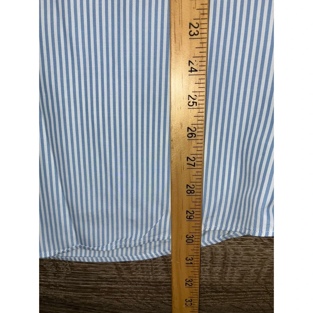 Gucci Shirt Men's 17.5 Blue Striped And Vest 3XL Navy Wool Uniform Slim Fit